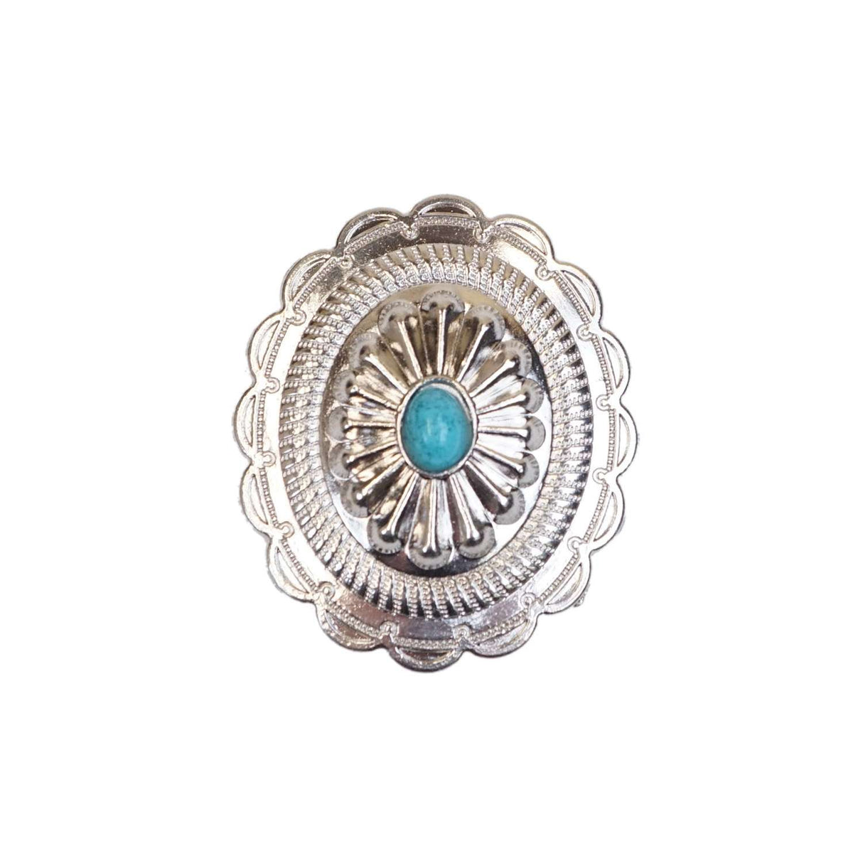 141-009.SLC.2.jpg Oval Concho - Nickel Plated Image