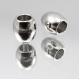 222-1701.SLC.jpg Large Hole Silver Barrel Beads - 4pk Image
