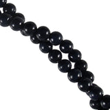 12mm Fossil Round Strand - Black