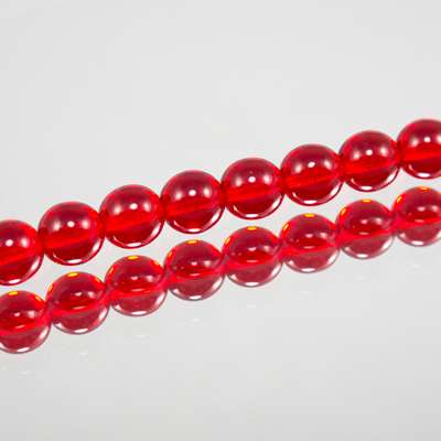222-4144.SLC.jpg 6mm Red Round Glass Bead Strand Image