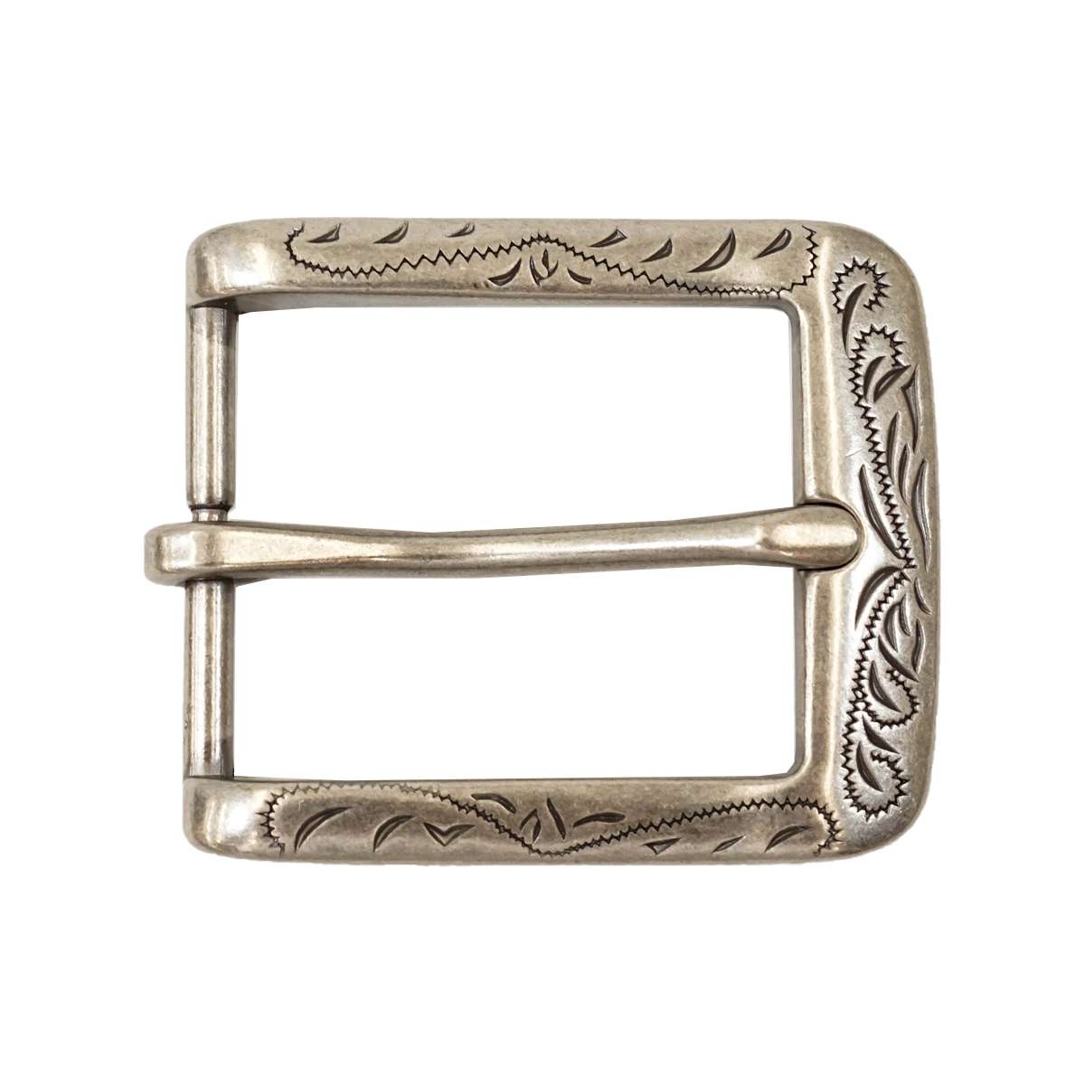 378-3205.SLC.1.jpg 1 ¼" Rounded Engraved Buckle - Antique Nickel Image