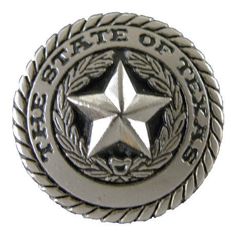 56-1.SLC.jpg 1" Screwback Concho - Texas Seal Antique Silver Image