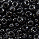 6/0 Seed Beads - Opaque Black 20g
