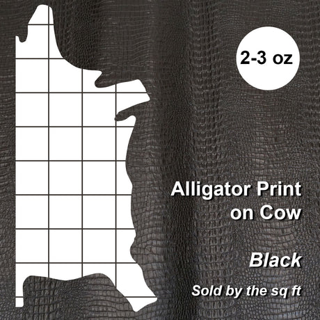 371-17901.SLC.4.jpg Embossed Gator on Cow - Black Image