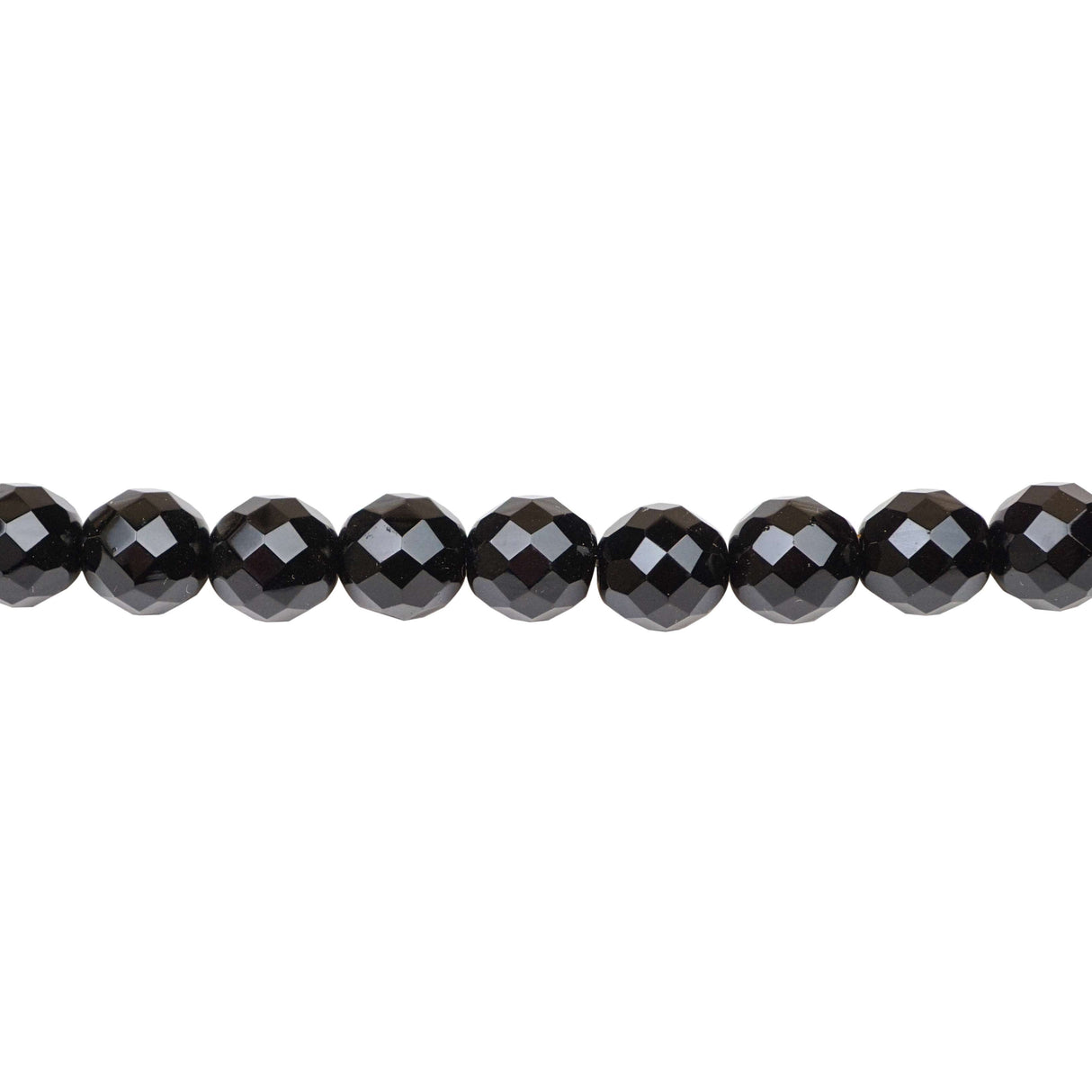 222-4162.SLC.1.jpg 10mm Firepolish Strand - Jet Image