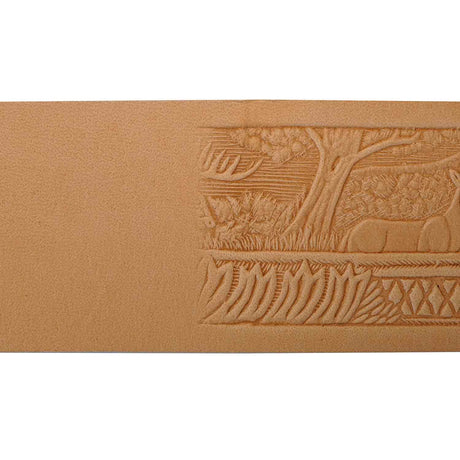 100-456803.SLC.03.jpg 1-1/2" Embossed Deer Name Space Belt Strip Image