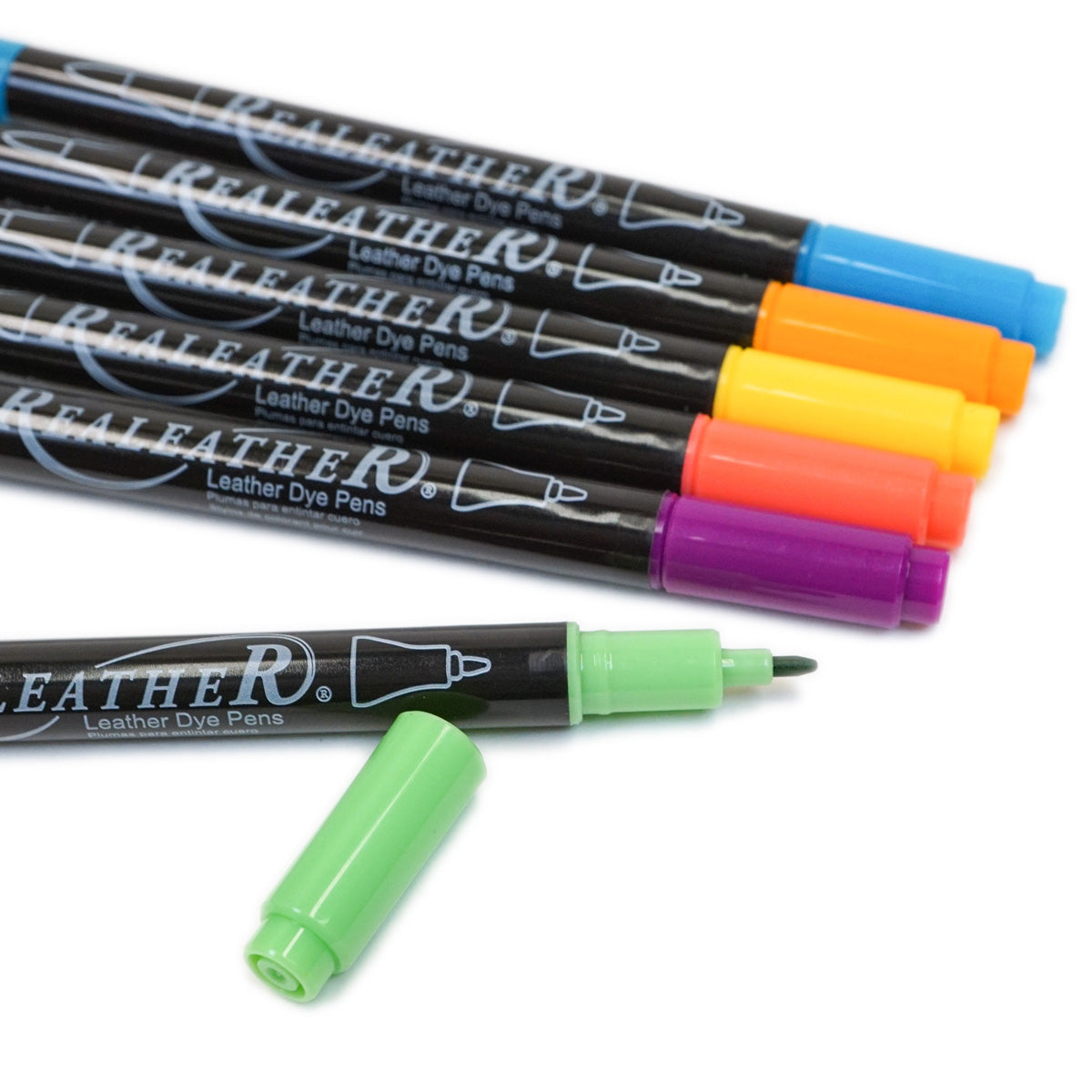 28-03.SLC.3.jpg Leather Dye Pen Pack - Brights Image