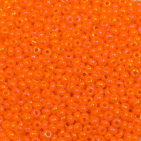 229-1025.SLC.1.jpg Seed Beads 10/0 Opaque Orange AB - 20g Image