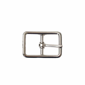 1" Center Bar Buckle Long - Nickel Plate