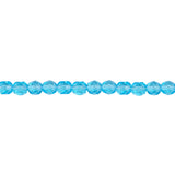 6mm Aqua Bead Strand - Firepolished