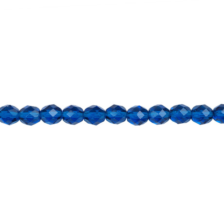 339-109.SLC.1.jpg 8mm Capri Blue Bead Strand - Firepolished Image