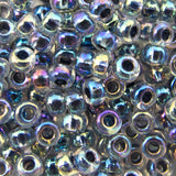 8/0 Seed Beads - Noir Crystal AB 22g