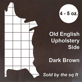 Dark Brown Old English Upholstery Sides