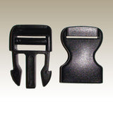 1 ½" Black Side Squeeze Buckle - Plastic