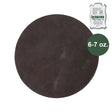 100-12602.SLC.1.jpg 12" Round 6-7oz. Brown Hermann Oak Drum Dyed Pre-Cut Image