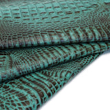 665-1508.SLC.1.jpg Italian Hornback Embossed Side - Aqua Brown Image