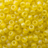 8/0 Seed Beads - Matte Transparent Yellow AB 22g