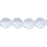 12mm Firepolish Strand - Crystal