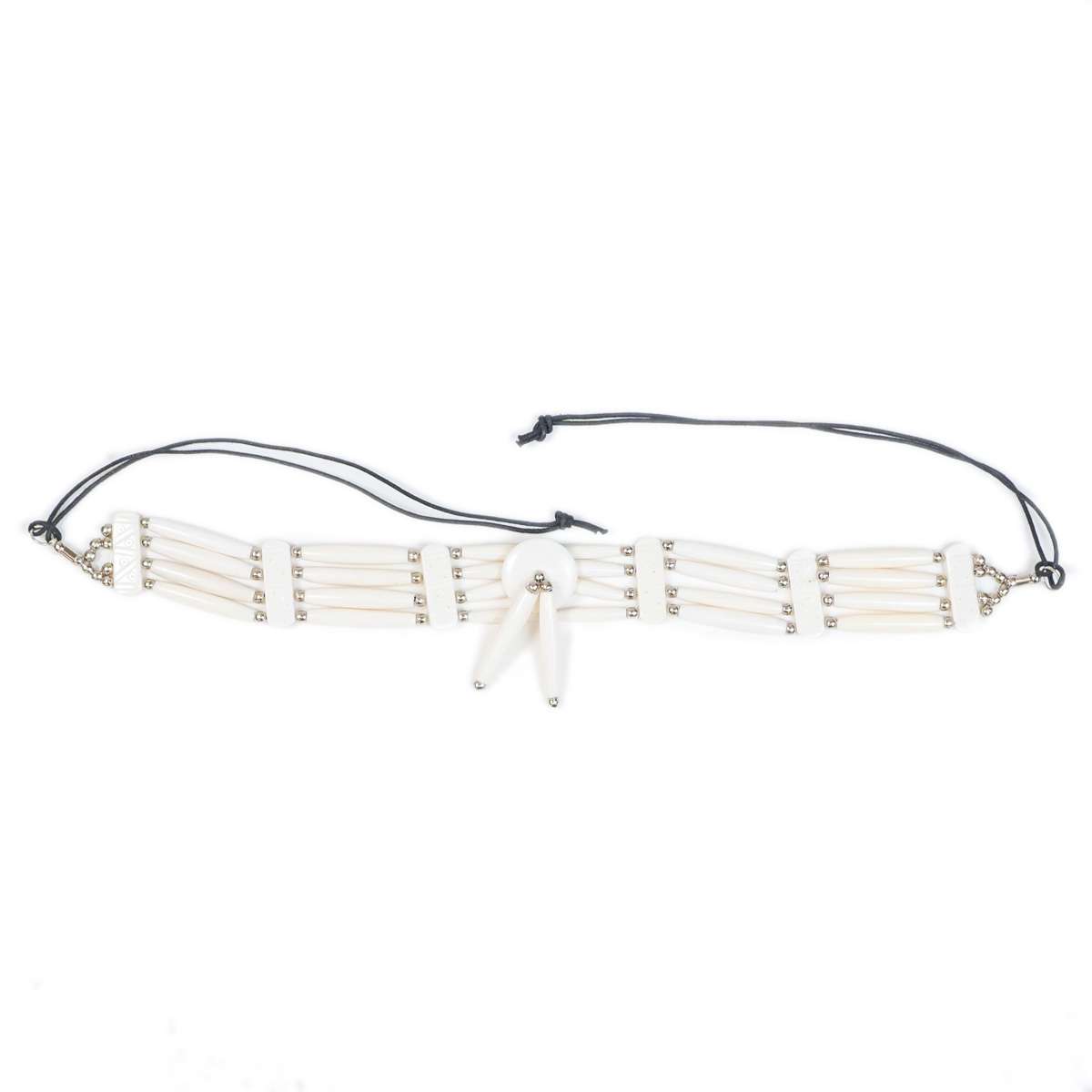 16-5455.SLC.2.jpg Bone Choker - White W/Drop Image
