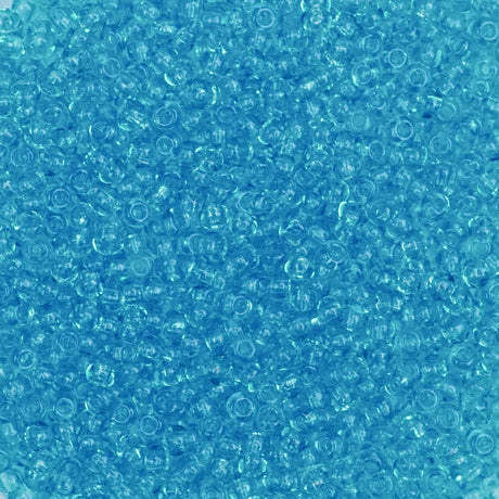 26-110243.SLC.1.jpg 11/0 Seed Beads - Transparent Turquoise Blue 20g Image