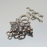 23mm Grape Leaf Toggle - Silver Plate