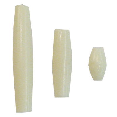 205-106.SLC.jpg 1" Hair Pipe Beads - White 50pk Image