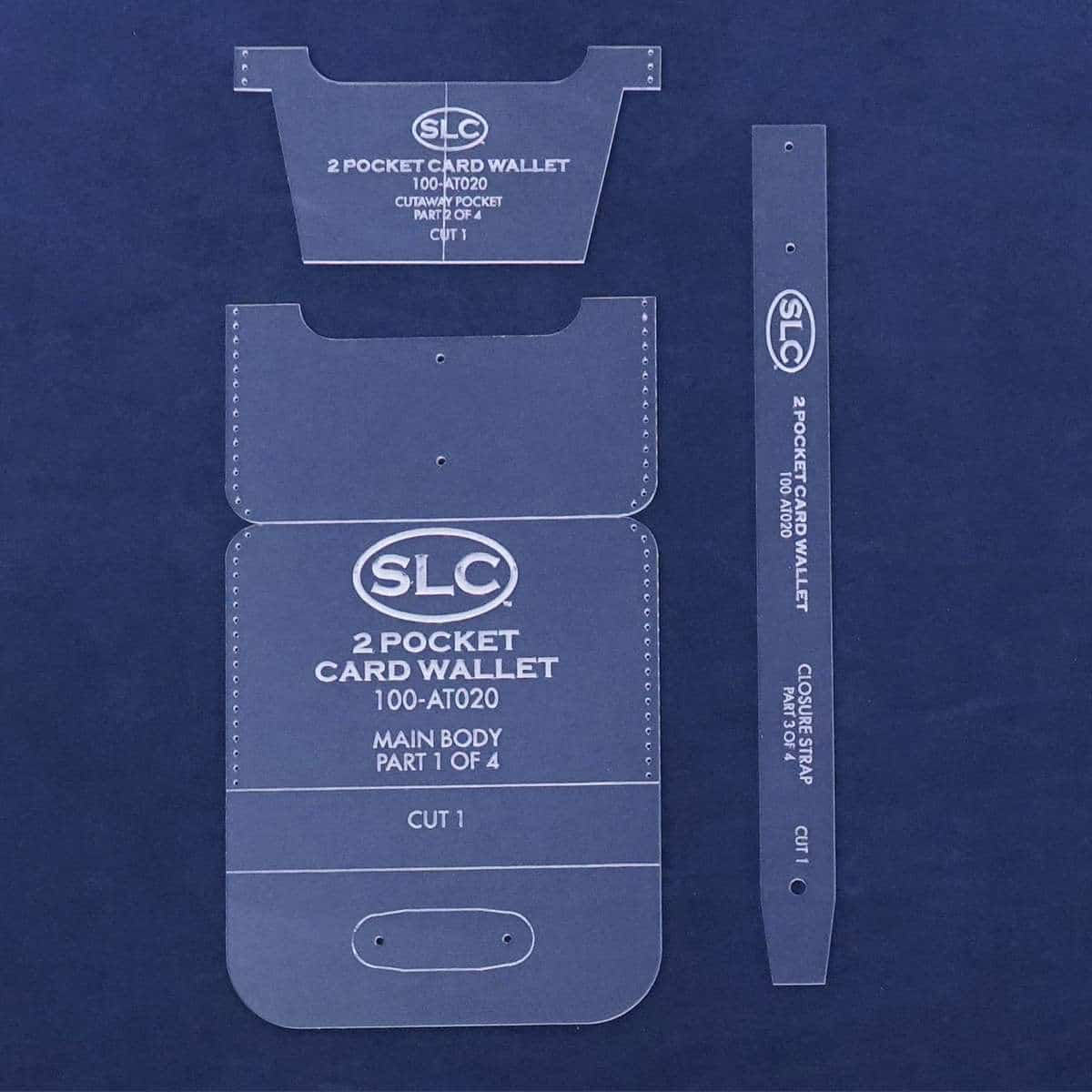 378-AT020.SLC.02.jpg Acrylic Template - 2 Slot Card Holder Image