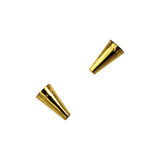 222-304012.SLC.jpg Pair of 1/2" End Cap Cones - Gold Plate Image
