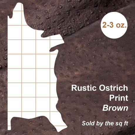 57-7511.SLC.3.jpg Rustic Ostrich Print - Brown Image