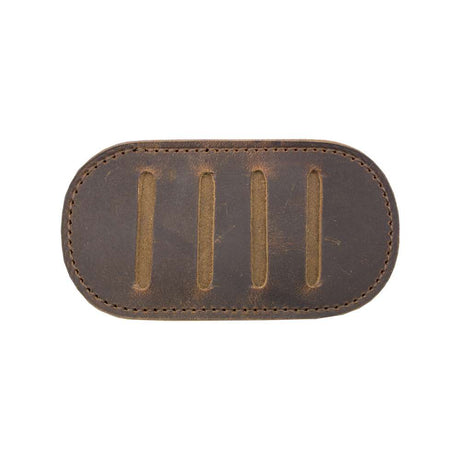 100-48553.SLC.jpg 2" Sewn Brown Shoulder Pad Leather Shape Image