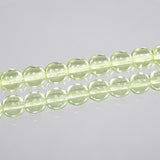 8mm Peridot Round Glass Bead Strand
