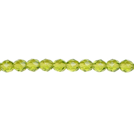 339-105.SLC.1.jpg 8mm Olivine Bead Strand - Firepolished Image
