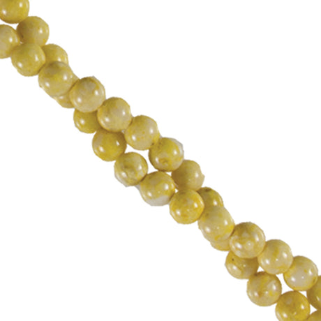 274-23.SLC.jpg 10mm Fossil Round Strand - Yellow Image