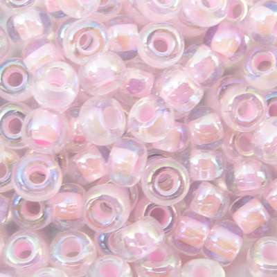 45-69272.SLC.jpg 6/0 Seed Beads - Pink Lined Crystal AB 20g Image