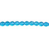 8mm Aqua Bead Strand - Firepolished