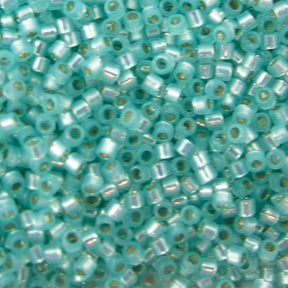 Delica Bead - Silver Lined Light Mint Green Dyed Alabaster DB626