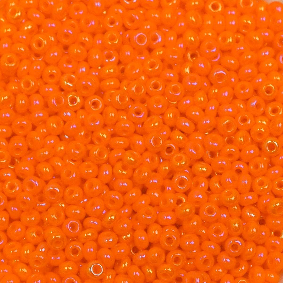 229-1025.SLC.1.jpg Seed Beads 10/0 Opaque Orange AB - 20g Image