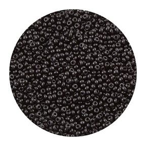 Seed Beads 11/0 Opaque Black - 22g