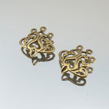 16mm 3 Strand Flames Link - Gold Plate