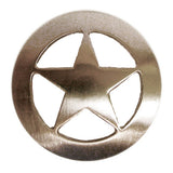 1 1/2" Star Brushed Concho - Nickel Plate