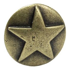 Star Medallion Tack - Antique Brass 10pk