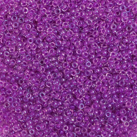 193-152202.SLC.1.jpg 15/0 Seed Beads - Magenta Lined Crystal AB 10g Image