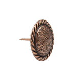 Rope Edge Swirl Tack - Antique Copper 50pk