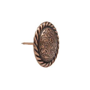 Rope Edge Swirl Tack - Antique Copper 50pk