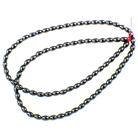 910-6.SLC.jpg Rice Hematite Strand - 3x5mm Image