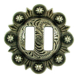 1 1/2" Slotted Berry Concho - Old Silver