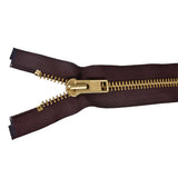 YKK 36" Chap Zipper - Brown Brass