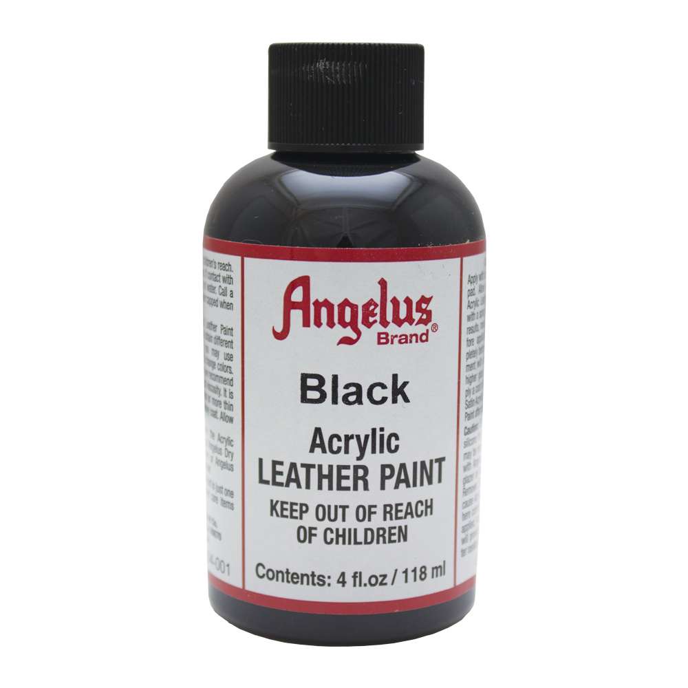 ALAPFO.Black.01.jpg Angelus Leather Acrylic Paint 4oz Image