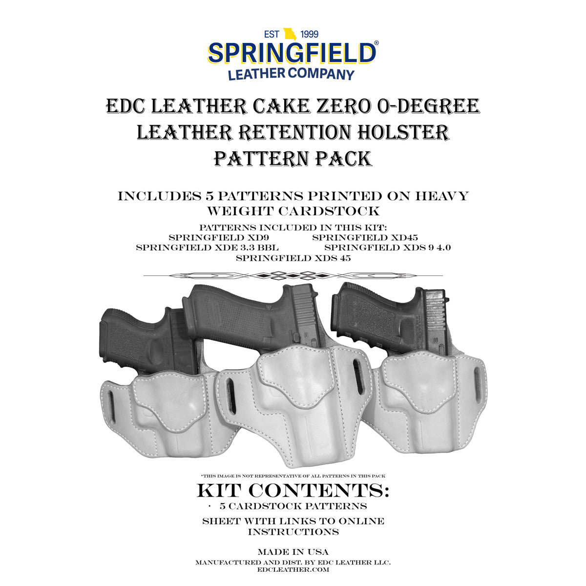 EDC.CakeZero.Springfield Armory.01.jpg EDC Leatherworks Holster Patterns Image