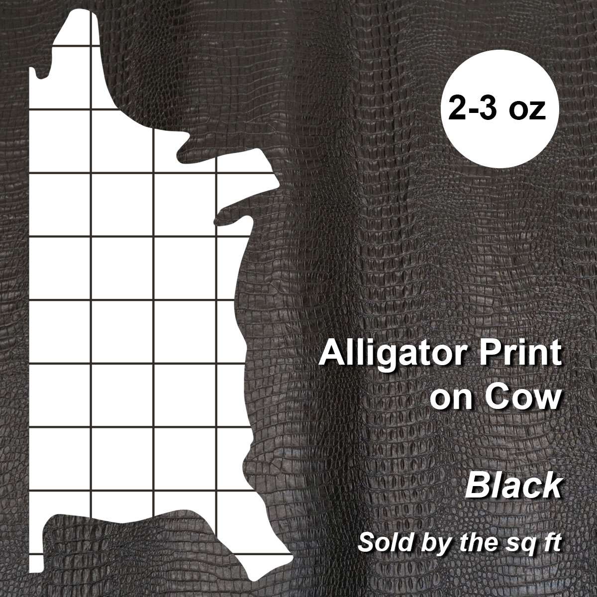 371-17901.SLC.4.jpg Embossed Gator on Cow - Black Image